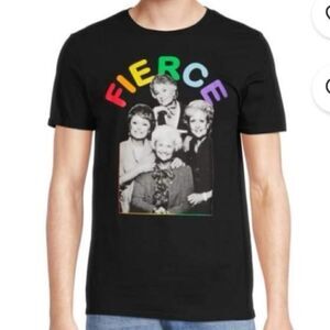 The Golden Girls Fierce Black Cotton Tee Shirt Colorful Letters size 3XL
